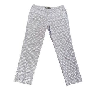 Donna Ricco‎ New York Pants Women Size 8 Geometric Print Cropped Straight Leg